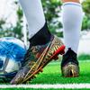 FG Lightweight Men Soccer Shoes Outdoor Cleats Long Spikes High-Top Sneakers Professional Football Boots Futsal Shoes Size36-45