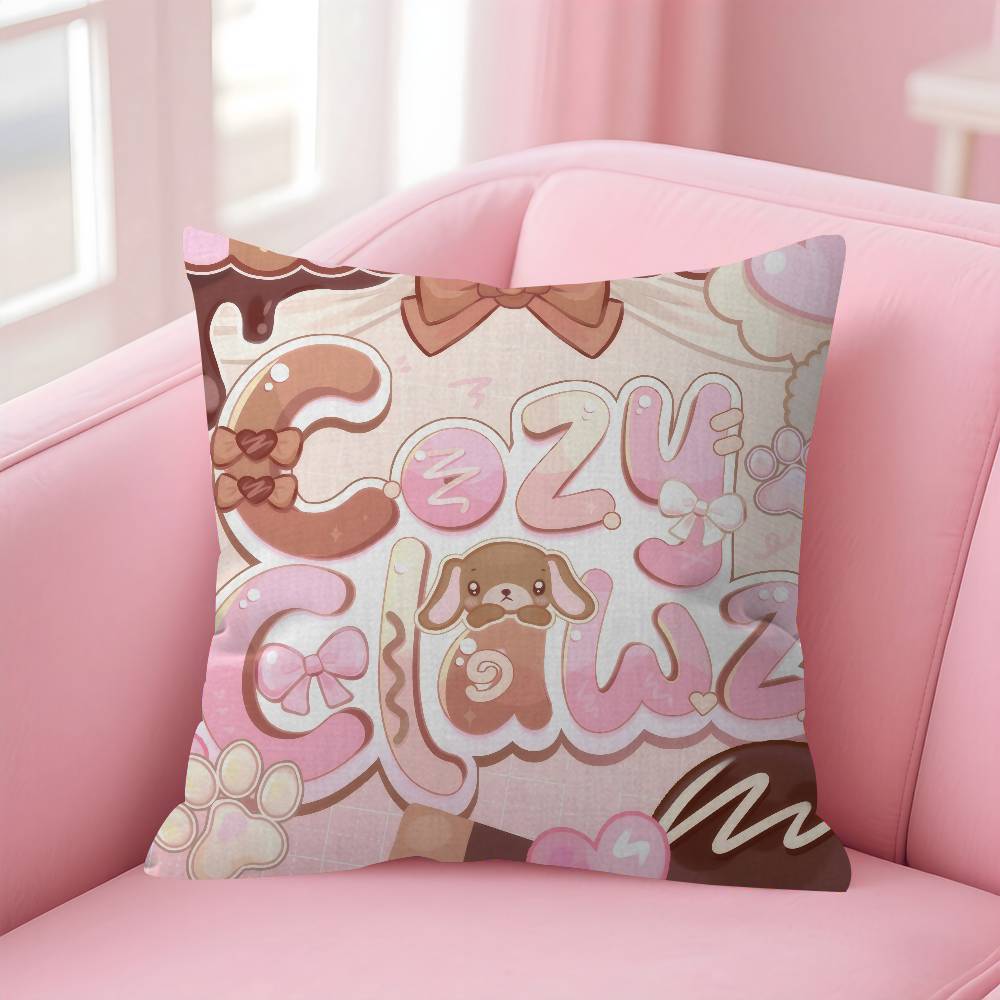 AAdopts Me Game Custom Cushion Cover Car Throw Pillow Case For Sofa Car Christmas Gift
