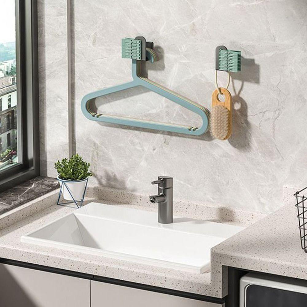 2pc/set Black/Grey/Silver Cutting Board Pot Cover Rack Wall Mounted Sink Sponge Organizer  Bathroom