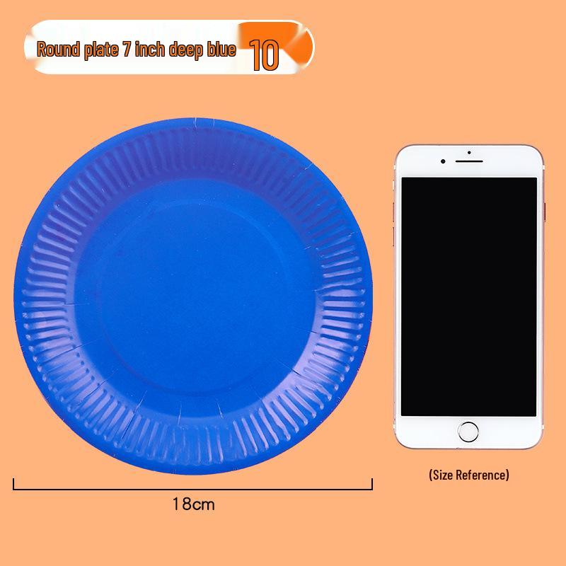 Colorful Disposable Paper Plates for Kindergarten Arts, Crafts, and Decor