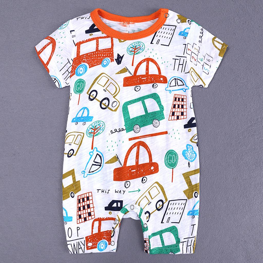 Toddler Kids Baby Boys Cartoon Romper Jumpsuit Outfit Clothes Summer Playsuits