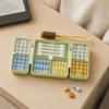 Portable Plastic 7 Grids Pill Box Sealed Dust-Proof Pill Storage Box with Handle Folding Pills Dispenser for Home