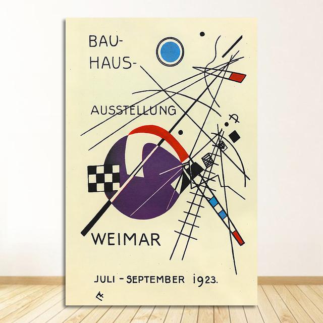 1923 Weimer Exhibition Abstract Artwork Modern Art Wall Art Canvas Painting Silk Poster Home G689 Art Decor Bauhaus Ausstellung