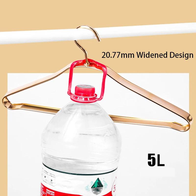 5/10PCS Premium Metal Coat Hanger,Luxury Hanger with 2.2cm Wide Shoulder for Closet,Gold Aluminum Alloy Clothes Rack for Sweater