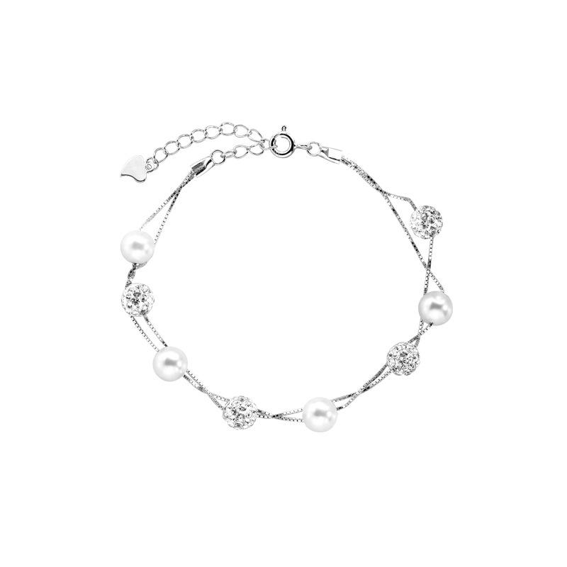 Round Bead Bead Bracelet Women's Korean Summer Bracelet Versatile Small Fresh Diamond Bracelet