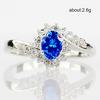 Kreativer Saphirblau Zirkon Damenring, Schmuck