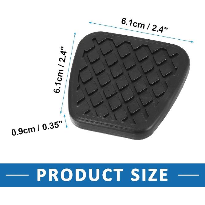 Brake Clutch Pedal Pad Cover 46545-SA5-000 for Honda Civic 1984-1986 1989-2003 2006-2015 Rubber Black (Set of 2)