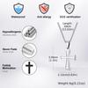 Stainless Steel Cross Pendant Necklaces for Men Boys,Never Fade Metal Necklaces,Casual Trendy Jewelry Gifts