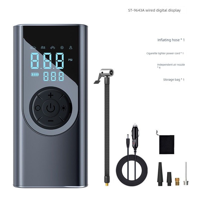 

Car Supplies Cross-Border Vehicle Air Pump Wireless Digital Display Dual-Screen Air Pump Tire Air Pump Electric Hit Dual Screen Air Pump-Wired Version