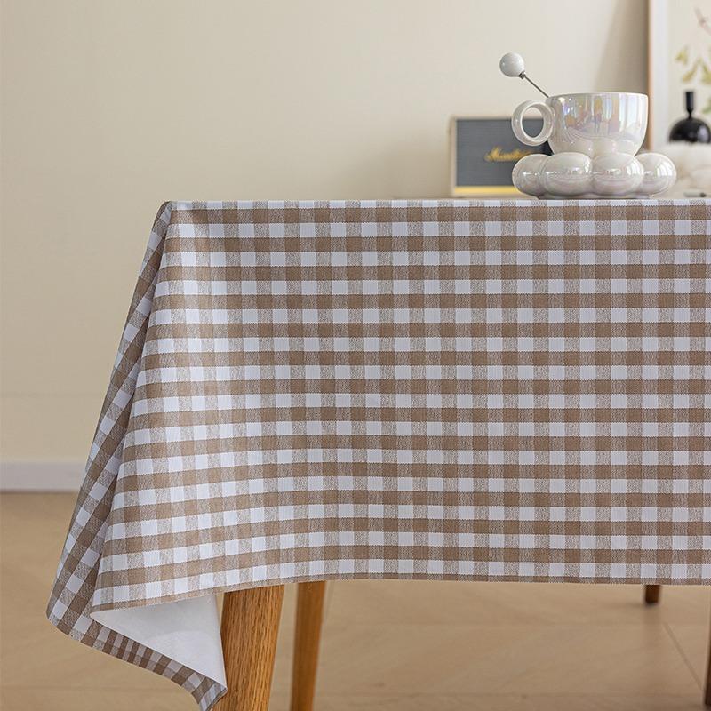 PVC Tablecloth Waterproof and Oil-proof Washable Net Red Desk Cloth Rectangular Dining Table Cloth Coffee Table Placemat