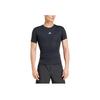 adidas Techfit Compression Training Tee Black Men Streetwear JE6698