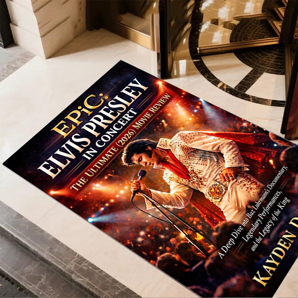 Elvis Presley Live Performance Floor Mat Suitable for Living Rooms Dining Room Study room Foyer Antislip Carpet Decorate Offices