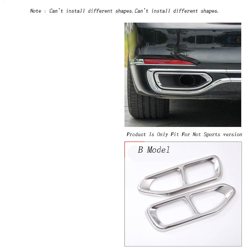 Car Styling Rline Tail Throat Exhaust Pipe For BMW 7 Series G11 G12 Car Exhaust Pipe Cover Sticker Muffler Tip Auto