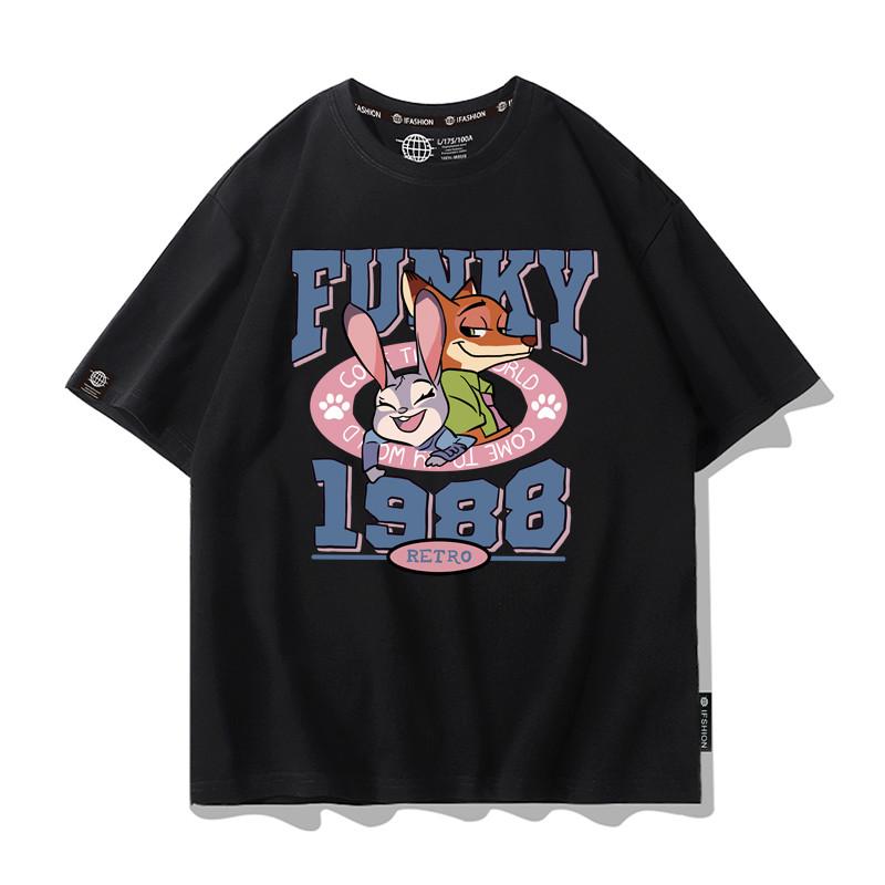 Animation Merchandise Zootopia Nick and Judy Tshirt Pure Cotton S