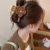 2025 Elegant Wool Flower Claw Clip - Large Winter Hair Accessory