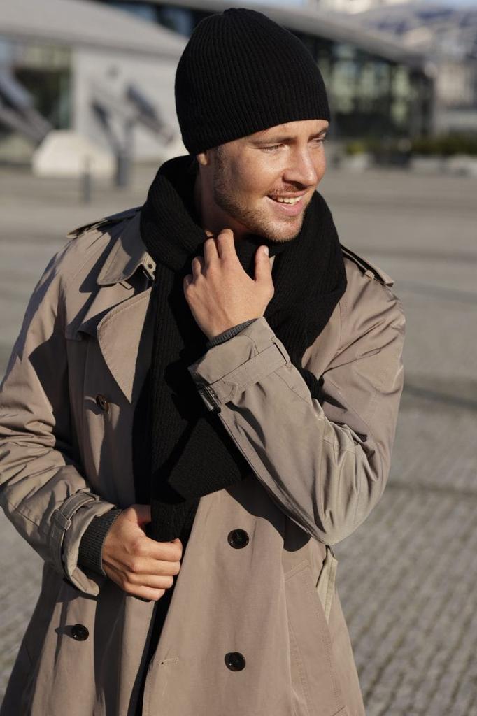 Franko Men' Wool Cap - Black, Striped | Kameo