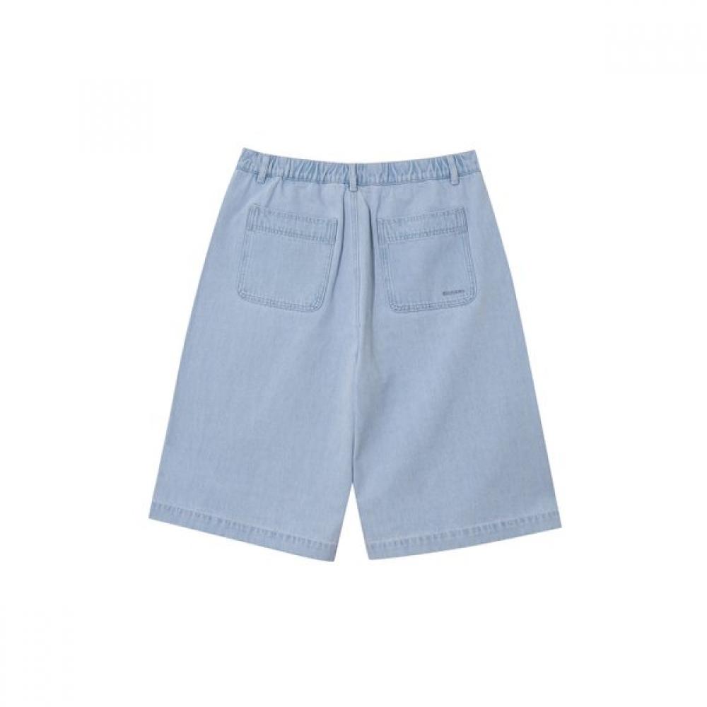KANGOL Ground Denim Bermuda Shorts Light Blue 4067