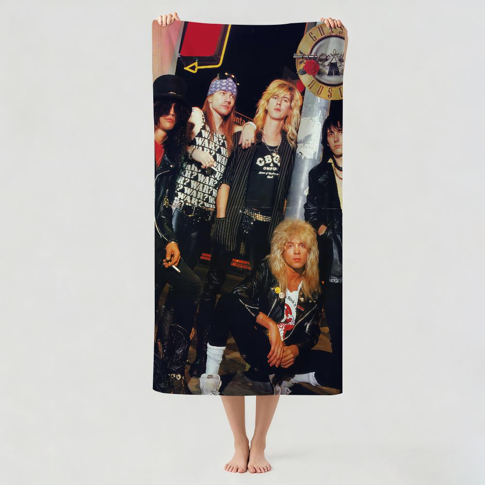 Rock band G-Guns N R-Roses Towel Drying Bath Towel Applicable To Light Swimming Camping Yoga Beach Out