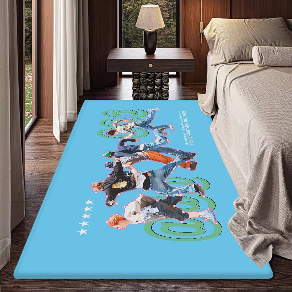 KPOP C-cORTIS Floor Mat Rectangle Anti-slip Home Soft Badmat Front Door Indoor Outdoor Mat Welcome Doormat