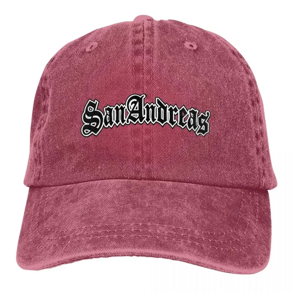 Classic GTA San Andreas Logo Baseball Cap Unisex Style Distressed Denim Sun Cap Outdoor Running Golf Adjustable Caps Hat