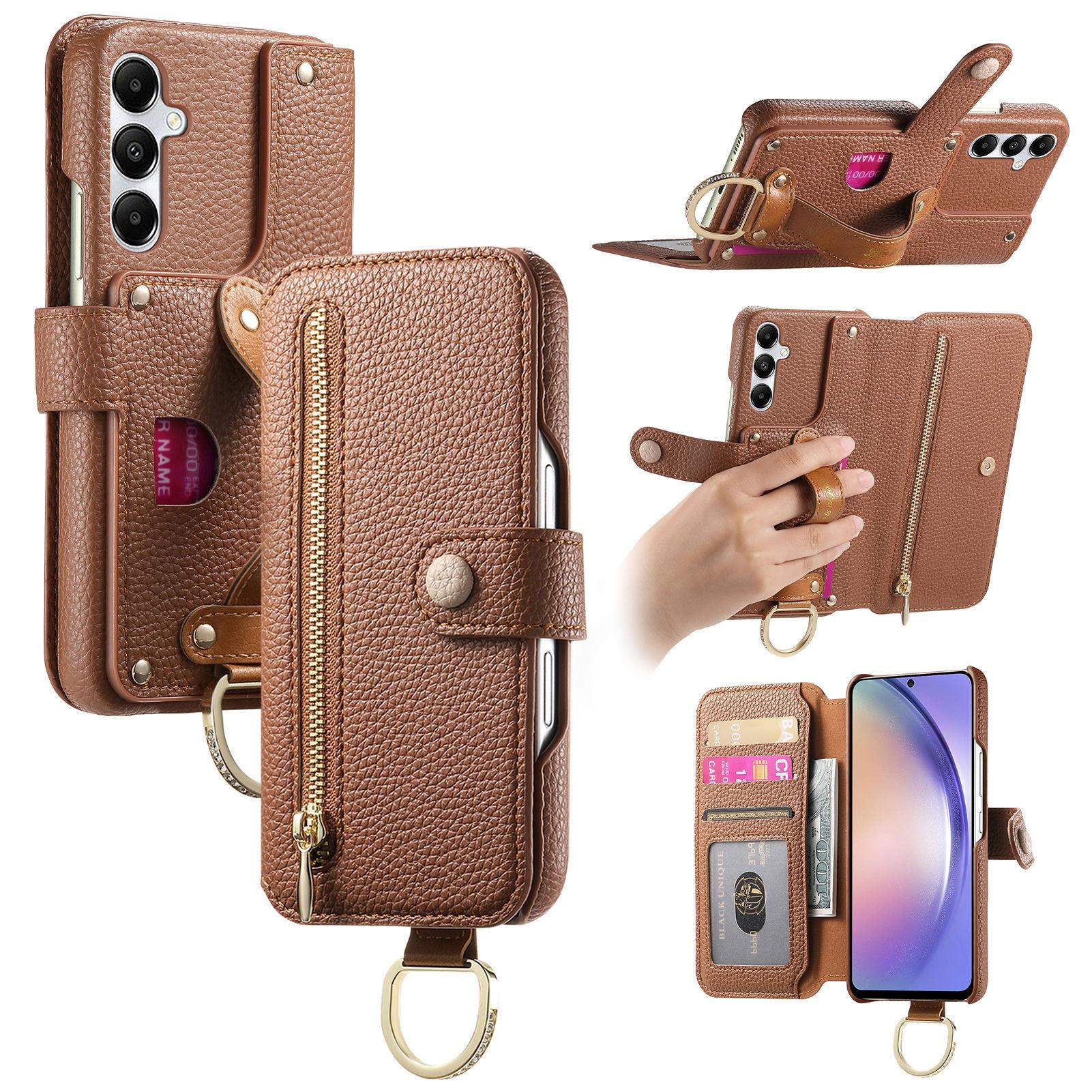 

Wallet Cards Solt Leather Phone Case for Samsung S25 Edge S26 S24 Ultra S23 S22 Plus S21FE A55 A35 A07 A17 A56 A36 A26 A16 Cover Galaxy S26 Ultra