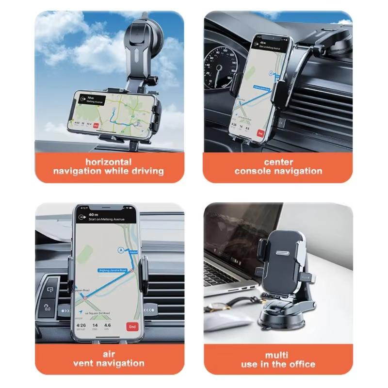 New Car Phone Holder Stand Dashboard Mount 360° Rotatable Gravity Smartphone Holder With Extension Rod Bracket Auto GPS Support