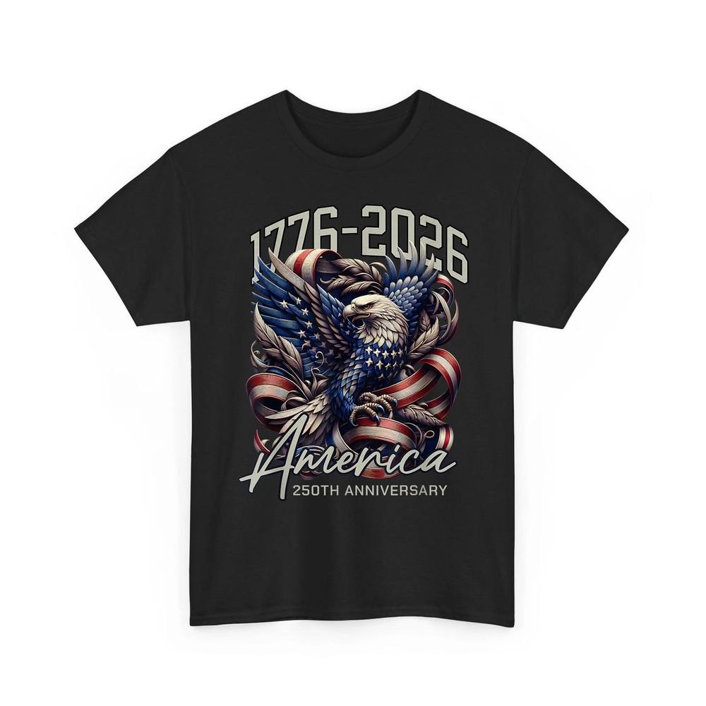 250 Years American Flag 250th Anniversary USA Eagle Patriotic Unisex TShirt Unisex T-Shirt XXXXL