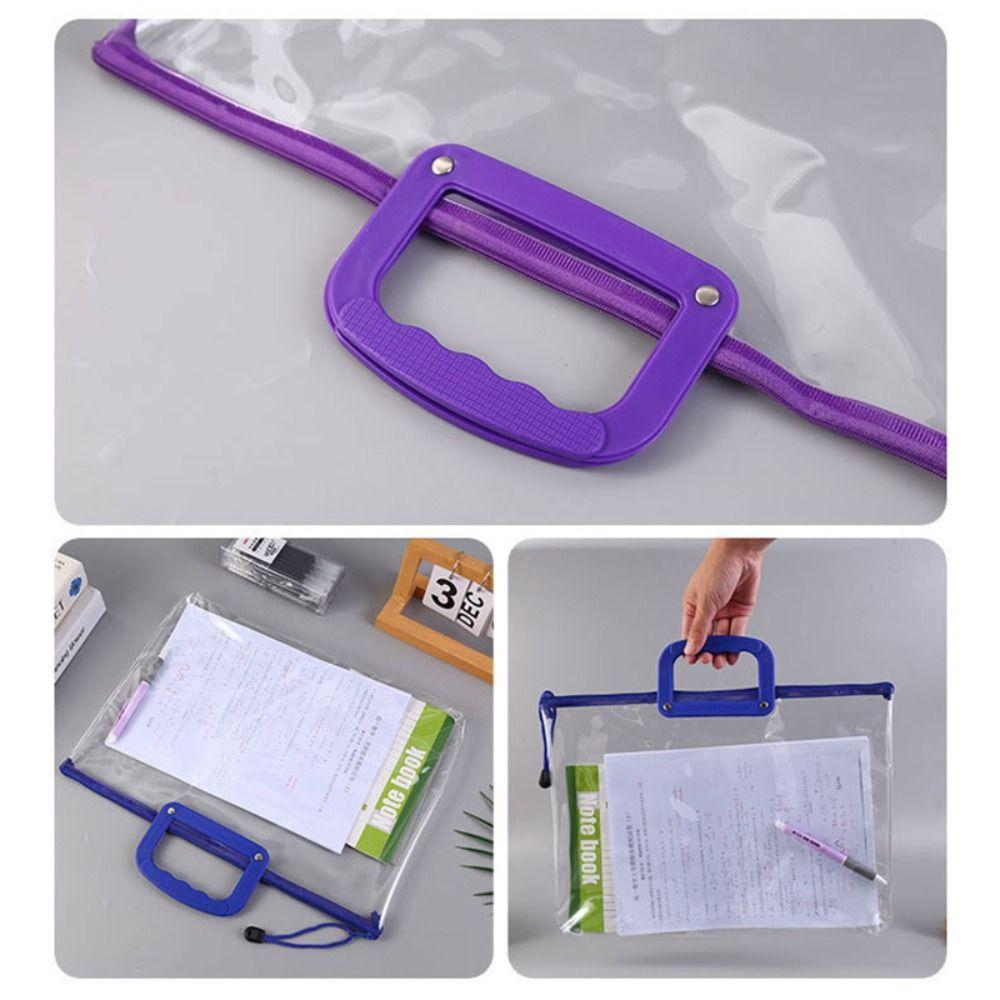 Waterproof Storage Bag PVC File Bag Portable Pen Bag  School Office