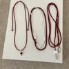 Ankola Red Rope Strap Choker Necklace Women'S Simple Versatile Sweet Cool Babes Fashion Neck Chain Sweater Chain