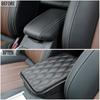 Auto Center Console Pad, Universal Waterproof Armrest Seat Box Cover, Leather Auto Armrest Cover Protector for Most Vehicle(Black)