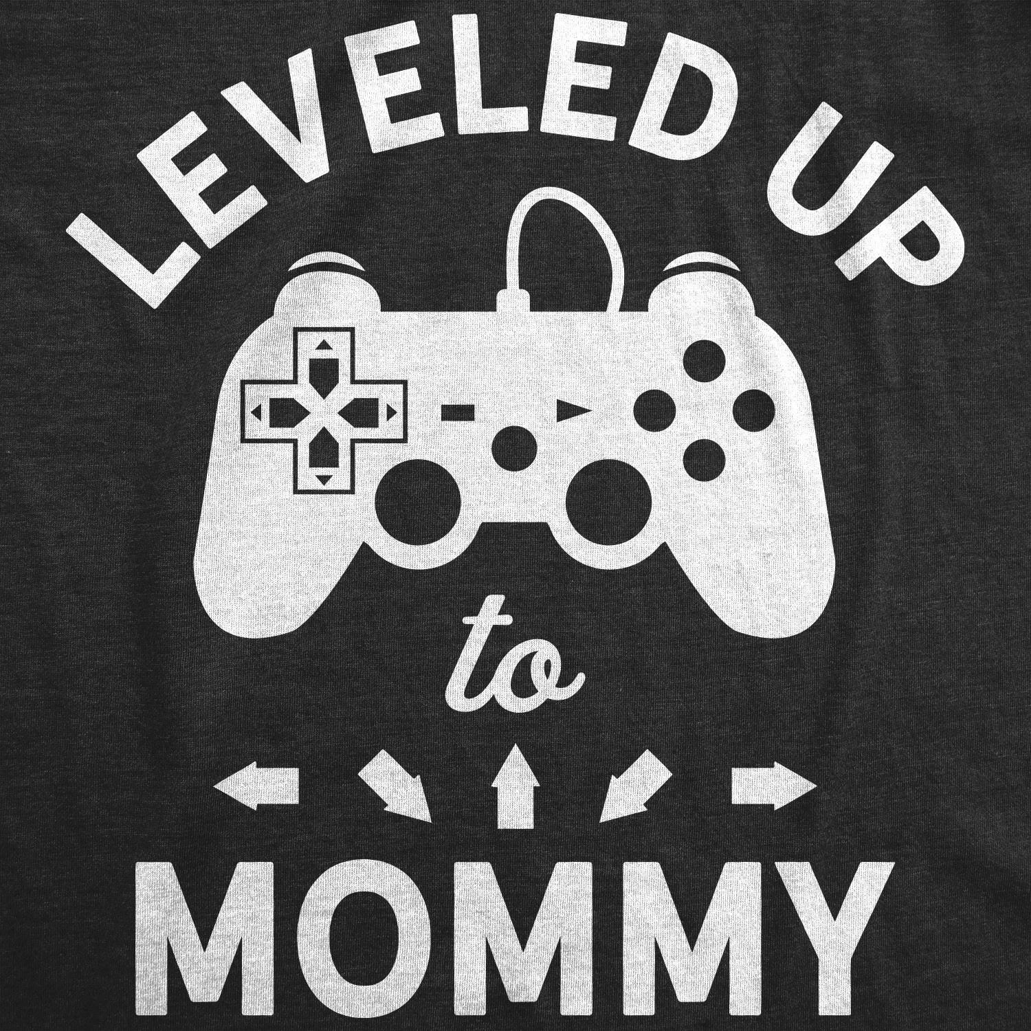 Maternity Leveled Up to Mommy T Shirt Cute Pregnancy Video Game Tee XL