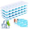 Ice Cube Trays 14 Grids Silicone Ice Cube Molds with Removable Lid Easy-Release For Cocktail Freezer Kitchen Tools