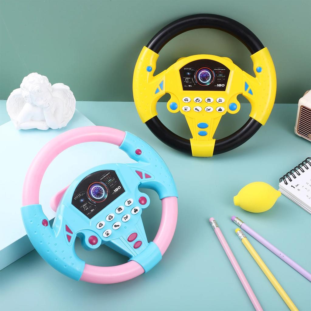Baby Steering Wheel Toy Simulated Driving Controller With Light Music Early Education Steering Wheel Toy Gift For Boys Girls