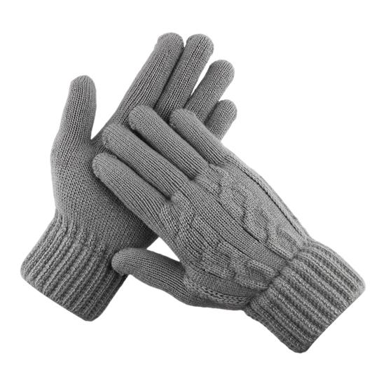 1 Pair Unisex Winter Gloves Five Finger Thick Heat Retention Touch Screen Anti-slip Soft Cold-proof High Elastic Wrist Cycling Riding Gloves