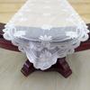 Table de cérémonie avec fond en filet brodé, nappe décorative en dentelle, set de table long, procédé de broderie hydrosoluble