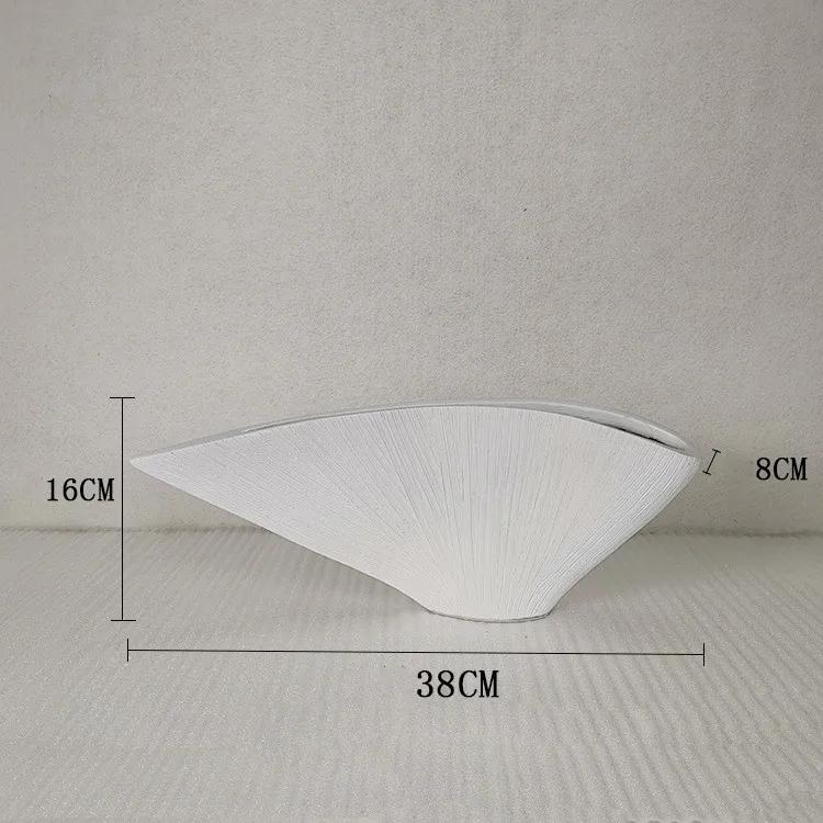 Creative Nordic style Resin vase modern abstract Fan-shaped vase Decoration crafts Home Decorations Dried flowers