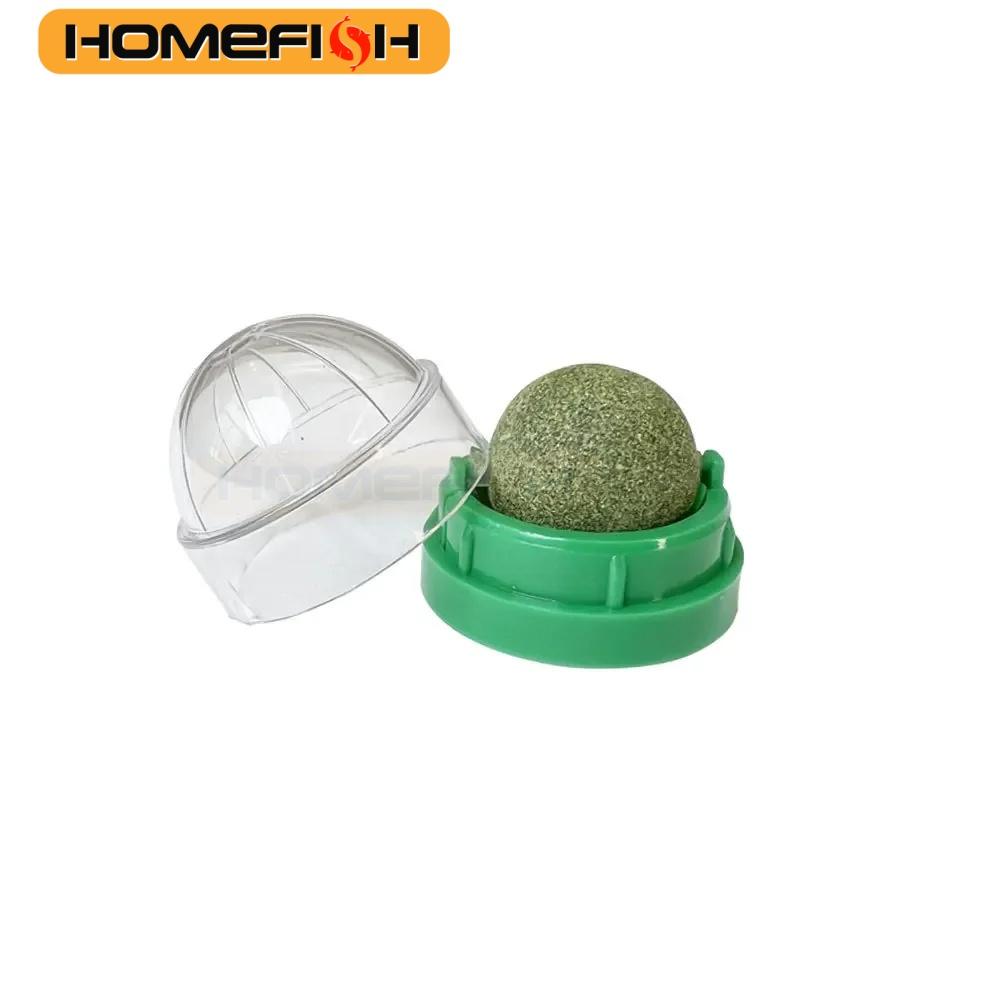 

HOMEFISH Natural Catnip Cat Wall Stick-on Ball Toy Scratchers Treats Healthy Removes Balls to Promote Digestion Cat Grass Snack зелёный