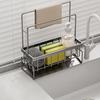 Kitchen Sink Caddy Sponge Holder Large Capacity Rustproof Self-draining Multipurpose Soap Dish Holder Drying Rack