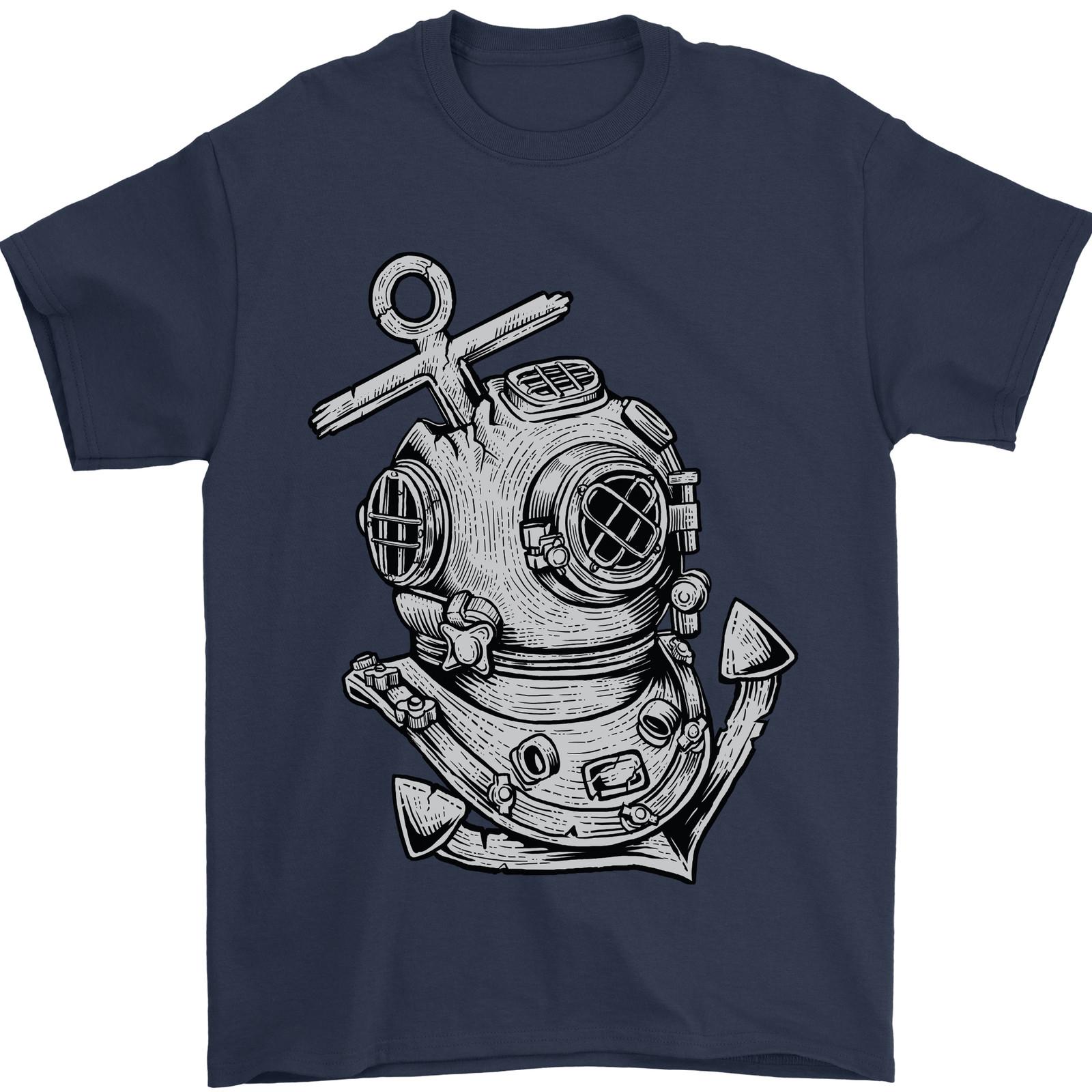 Scuba Diving Anchor Diver Sailing Sailor Mens T-Shirt 100% Cotton L