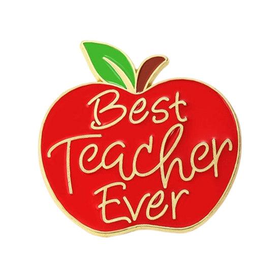 Yangyizhi Brooch Pin, Enamel Teacher-Themed Fruit Shape Lapel Lightweight Outfit Badge for Teachers Day Graduation