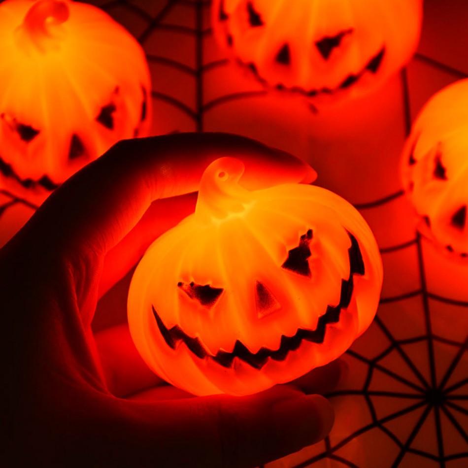 1-6p Pumpkin Lantern Candle Light Halloween Skull Ghost Face Lamp Kids Gift For Bedroom Garden Party Decoration Atmosphere Light