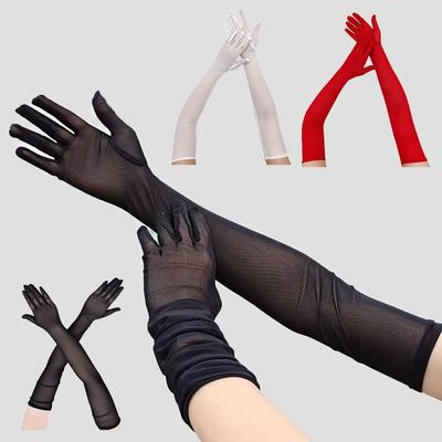 Sun Protection Long Gloves & Mittens Mesh Driving Gloves Halloween Summer Thin Gloves Women