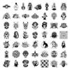 Fantasy Gothic Witch Stickers Black White DIY Toys Gift Decorative Decal for Laptop Phone Scrapbook Diary Luggage Waterproof