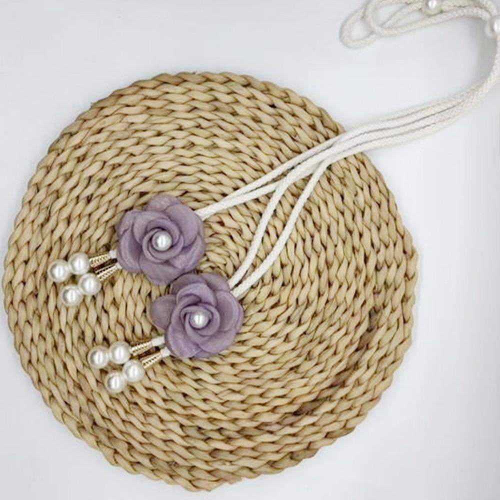 

2PCS Beautifully Camellia Curtain Tieback Elegant Curtains Tie Rope Living Room