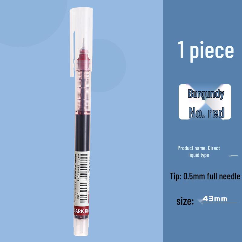 Vibrant Quick-Dry Gel Ink Rollerball Pen 0.5mm Needle Tip, Large Capacity