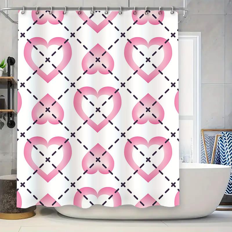 

White Bath Shower Curtain With Black Bird Branch Print For Bathroom Decor Waterproof Polyester Fabric W60H190(CM)-1 Pcs