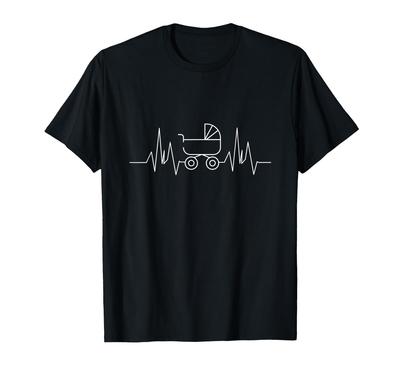 Heartbeat Baby Stroller Heartbeat Pulse Ekg T-Shirt