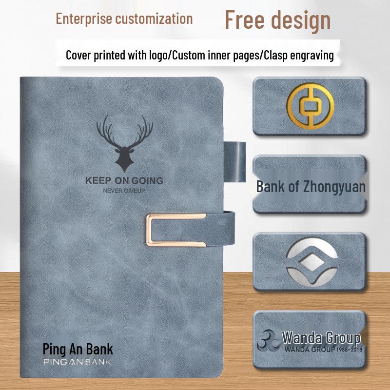 A5 Sheepskin Leather Business Notebook – Thick, Soft Cover for Meetings & Records