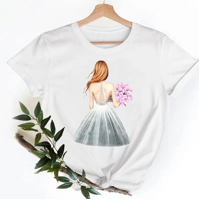 Dámské tričko Oblečení Slon Roztomilé Zvíře Láska Ležérní Móda T Ženy Krátký Rukáv Tričko Top Dámská Grafická Trička