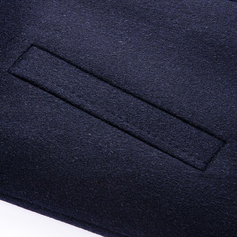 FAPAI Men's 88% Wool Blend Single-Breasted Mid-Length Coat